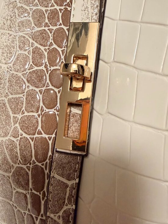 Cyrus the great clutch by @nimany Neiman Marcus Crimson White Croc Embossed Shoulder Bag